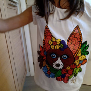 T-shirt bambino (0-8 anni) dipinta a mano